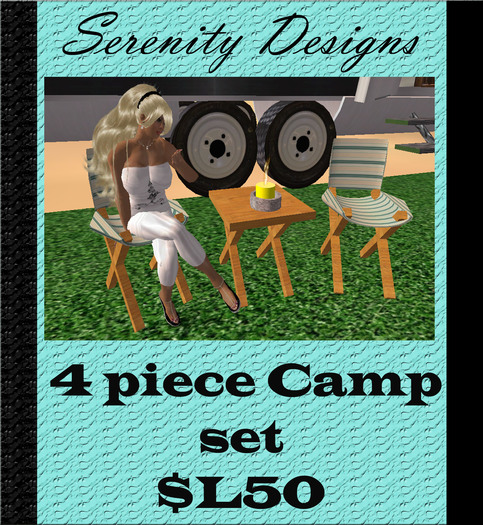 4 Piece Folding Chair Set