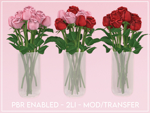 Rose Bouquet Vases (Glass - Transferable)