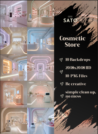SATO - Cosmetic Store backdrops (UNPACK)