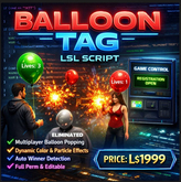 Balloon Tag LSL Game – Multiplayer Interactive Balloon Popping Script for Second Life – Full Permission