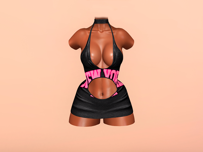 [Burguesinha] DRESS-DOLL-UNDRES-BLACK-GRAPHIC
