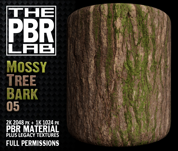 The PBR Lab - Mossy Tree Bark 05
