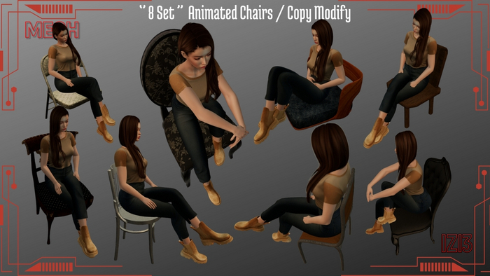 8 Set Animated Chairs / Copy Modify