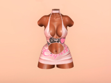 [Burguesinha] DRESS-DOLL-UNDRES-SALMON-GRAPHIC