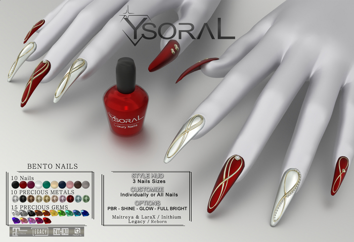  	~~ YsoraL ~~ .: FATPACK Nails Infinity :.(Lady)(+ PBR)