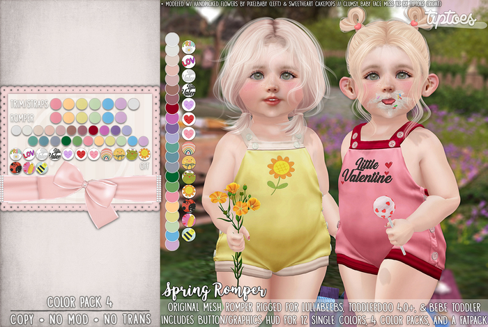 . tiptoes - Spring Romper - Color Pack 4