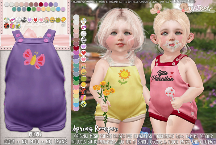 . tiptoes - Spring Romper - Purple