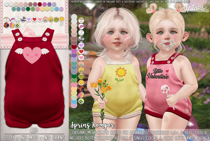 . tiptoes - Spring Romper - Red