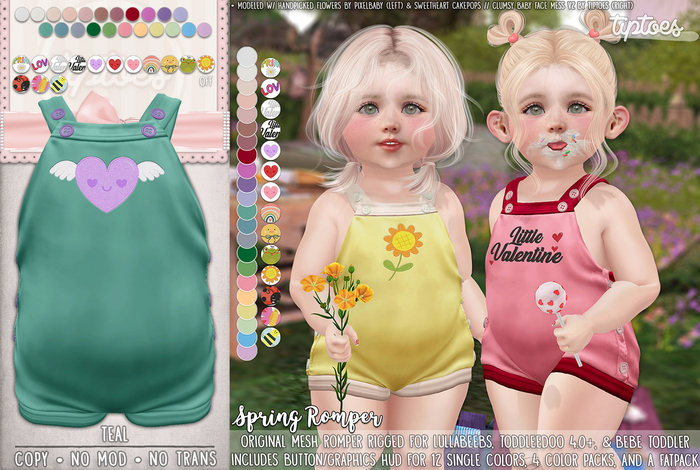 . tiptoes - Spring Romper - Teal