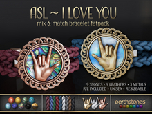 EarthStones ASL I Love You Bracelet Fatpack ~ Style A