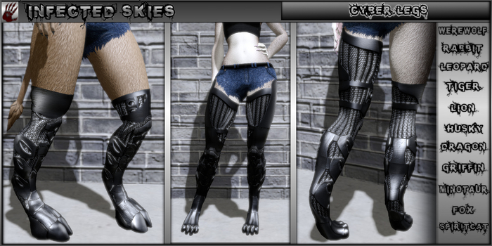*IS* Cyber Legs Furry Female Jet 