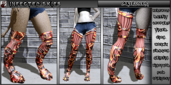 *IS* Cyber Legs Furry Female Molten