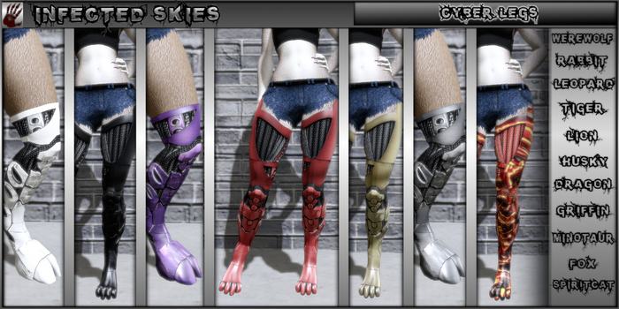 *IS* Cyber Legs Furry Female FATPACK 