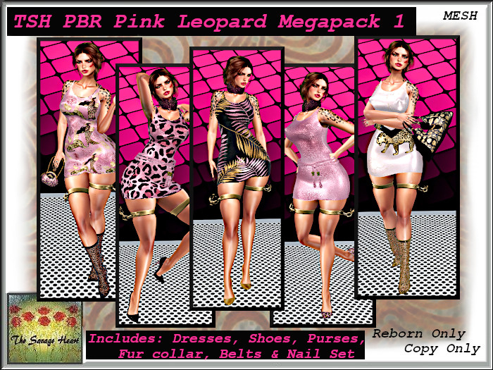 TSH   PBR Pink Leopard Reborn Set Megapack 1 