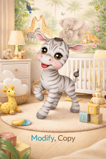 Sassy Zebra Crate