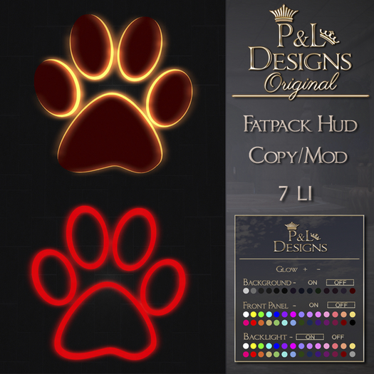 [P&L] - Neon Backlight - Paw Print