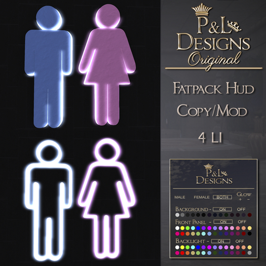 [P&L] - Neon Backlight - Bathroom Signs