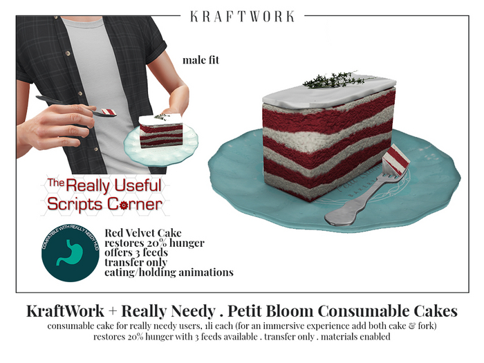 KraftWork + Really Needy Petit Bloom Consumable Cakes . RV M