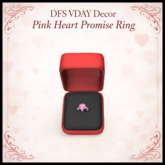 DFS VDAY Decor Pink Heart Promise Ring - ACTUAL ITEM