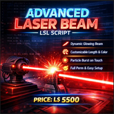 Advanced Laser Beam Effect LSL Script – Fully Customizable Animated Energy Beam with Glow, Pulse & Particle system