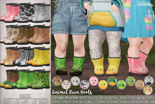 . tiptoes - Animal Rain Boots - Fatpack