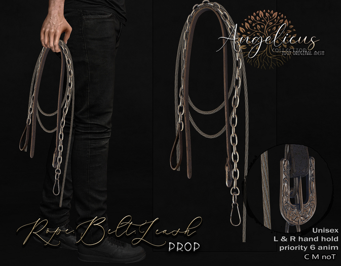 .AngelicUs. Rope.Belt.Leash prop