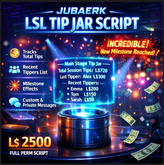 Jubaerk LSL Tip Jar Script – Interactive Milestone & Hover Text for Second Life