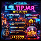 Advanced LSL Tip Jar NPC Script for Second Life – VIP Alerts, Animations & Hover Text