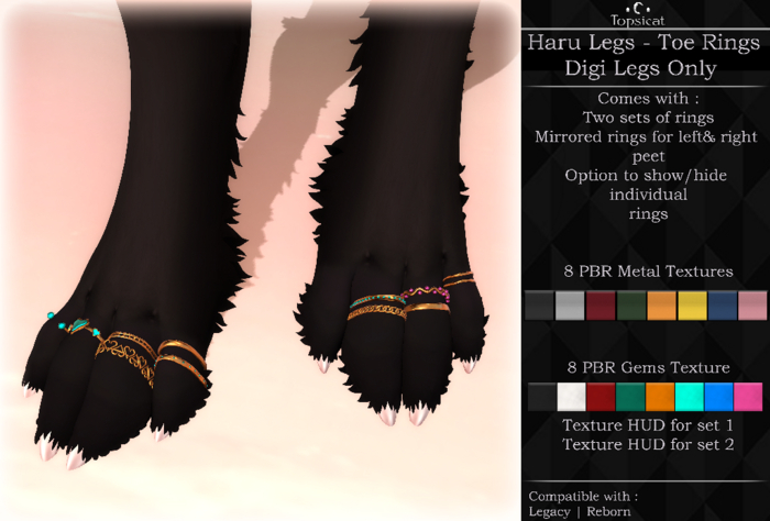 [Topsicat] Haru Toe Rings Set [Digi Legs Only] 