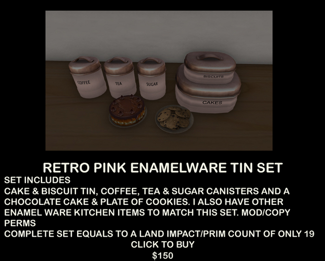PINK STORAGE TIN SET 