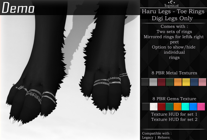 [DEMO] [Topsicat] Haru Toe Rings Set