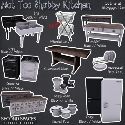 Second Spaces - Not Too Shabby Kitchen - COMPLETE SET