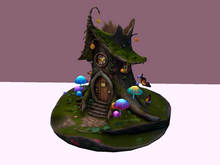 Tree stump fairy house 2
