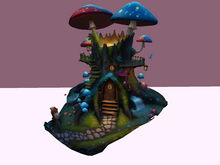 whimsy mushroom stump