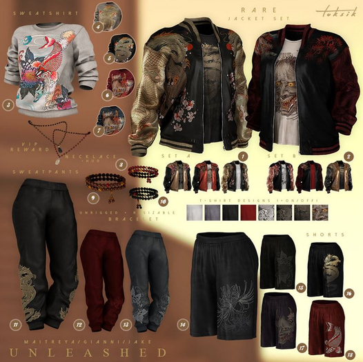 1. toksik - Unleashed Jacket Set A (Lara) RARE