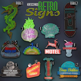 [Kres] Retro Signs - 2 RARE