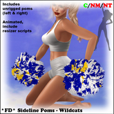*FD* Sidelines Poms [Boxed] Wildcats