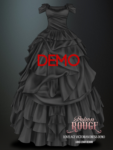 POISON ROUGE Lovelace Victorian Dress DEMO