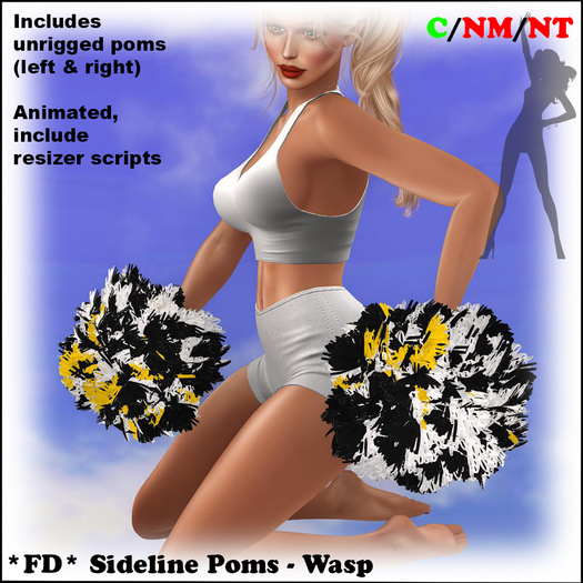 *FD* Sidelines Poms [Boxed] Wasp