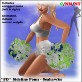 *FD* Sidelines Poms [Boxed] Seahawks