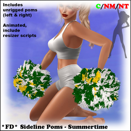 *FD* Sidelines Poms [Boxed] Sumemrtime