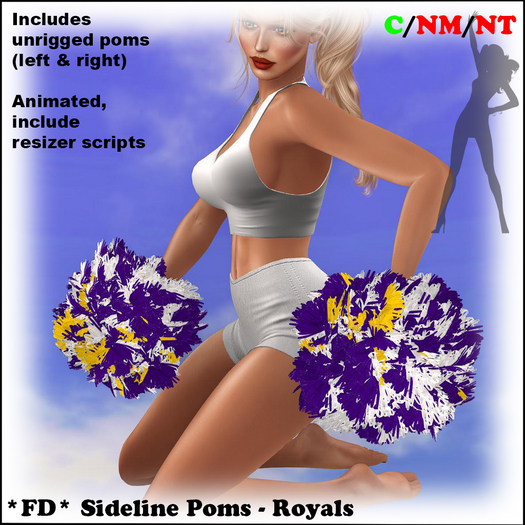 *FD* Sidelines Poms [Boxed] Royals