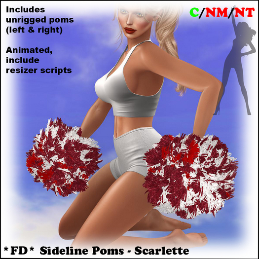 *FD* Sidelines Poms [Boxed] Scarlette