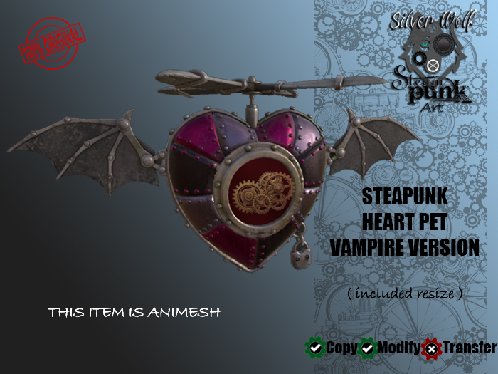 SW - Steampunk Heart Pet Animesh Vampire Version (Box)