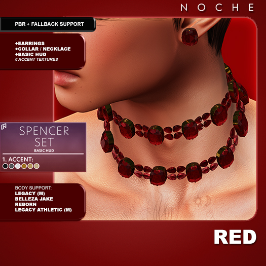 Noche. Spencer Set Red