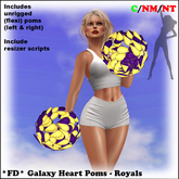 *FD* Galaxy Hearts Poms [Boxed] Royals