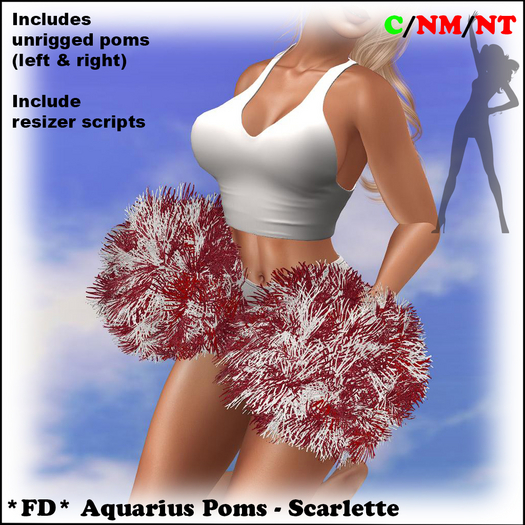 *FD* Aquarius Poms [Boxed] Scarlette