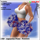 *FD* Aquarius Poms [Boxed] Patriots