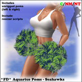 *FD* Aquarius Poms [Boxed] Seahawks