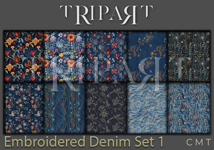 ..::TRIPART::.." PROMO " Embroidered Denim Set 1